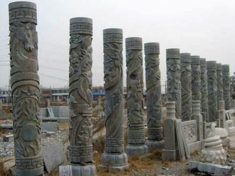 点击查看详细信息<br>标题：青石十二生肖浮雕柱 阅读次数：2599